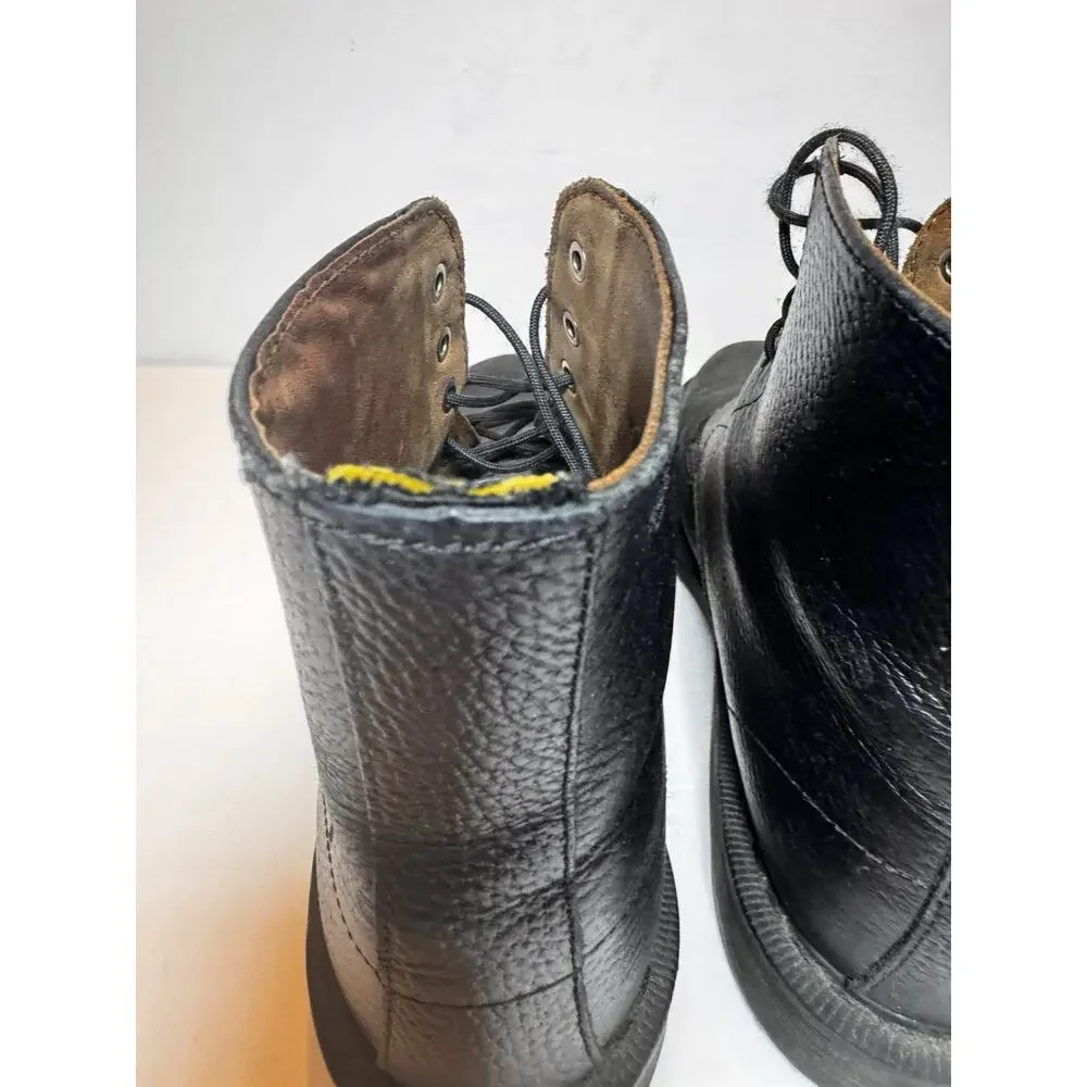Women’s Size 8 Doc Martens Eldritch Black Leather Pebble grain Boots Cut Tag